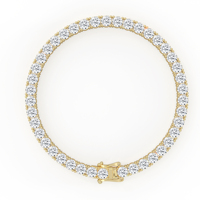Pulsera de tenis unisex de lujo con zafiro azul y diamantes de talla brillante, oro de 14K y 18K, cierre plegable, engaste de canal y eslabones finos