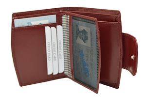 Cartera de lujo de cuero genuino con bloqueo RFID para mujer, tarjetero multifuncional, monedero corto para mujer, Carteras con logotipo de lujo para mujer - Product Image 3