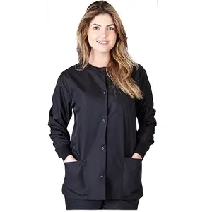 Ensembles de gommage pour femmes élégantes de profession de beauté tricotées 100% coton uniforme d'hôpital - Product Image 1