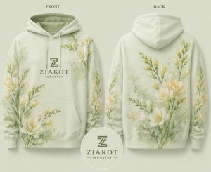 Sudadera con Capucha de Alta Calidad y Diseño de Flores de Lavanda, Ropa Urbana Transpirable 100% Algodón, Sudaderas con Capucha para Hombre - Product Image 3