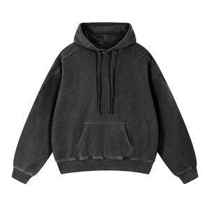 Corporate Apparel Solutions Snow Washed <b>Tape</b> Raw <b>Edge</b> Hoodie Men's Cotton Polyester Fleece Fabric French Terry Casual - Product Image 5