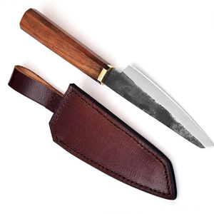 Couteaux de cuisine faits main sur mesure en acier Damas, à lame tranchante et manche en bois, couteaux de chef utilitaires pour la cuisine à domicile, au restaurant et la préparation des aliments - Product Image 6
