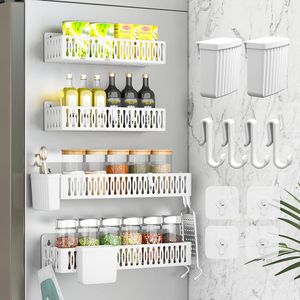 Set di 4 Grandi Organizzatori Magnetici per Spezie, Organizzatore Mobile per Frigorifero con 4 Ganci - Product Image 1