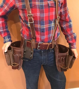 Custom 2026 Luxury Vintage Leather <b>Tool</b> <b>Belt</b> With Multiple Pockets And Adjustable Straps For Electricians - Product Image 1