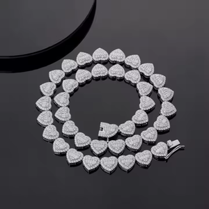 Collar de Cadena de Eslabones de Moissanita Premium, Corte Brillante Redondo, Joyería Brillante para Hombres y Mujeres, Regalo para Fiestas - Product Image 5