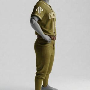 Conjunto de Uniforme de Béisbol Moderno para Hombre con Estampado Sublimado y Logotipo Blanco, 100% Poliéster de Alta Calidad, Manga Corta - Product Image 4