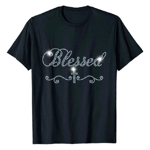INDEX Men's Black Short Sleeve <b>T</b>-<b>Shirt</b> O-Neck Rhinestone <b>Skull</b> Pattern Regular Fit Jersey Knitted Street Style - Product Image 2