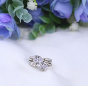 Classy Premium Quality Brass <b>Silver</b> Plated Stone Look <b>Adjustable</b> Stylish <b>Ring</b> for Function Wedding Wear Collection fo - Product Image 6