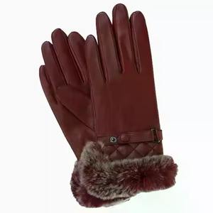 Gants d'hiver en cuir robustes, doublés thermiquement, chauds, pour le travail en extérieur, la conduite et la protection contre le froid - Product Image 1