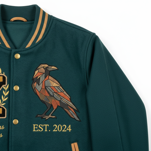 Chaqueta Varsity de Lona con Mangas de Cuero, Bordado Chenille, Personalizada con Letras de Béisbol, Teñida Lisa, para Invierno, Fabricada por OEM - Product Image 5