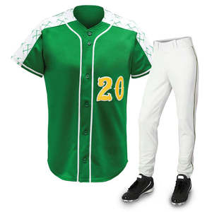 Ensemble d'uniformes de baseball de haute qualité en gros, personnalisable, conception par sublimation couleur OEM, respirant, évacuation de l'humidité, idéal pour l'été, avec nom d'équipe - Product Image 1