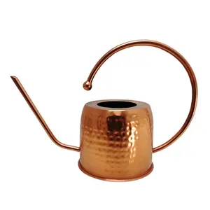 Brown Colour Copper Plating Water Can Best Quality Iron Metal New Design Custom Shape Watering Can For Home Garden Daily Usage