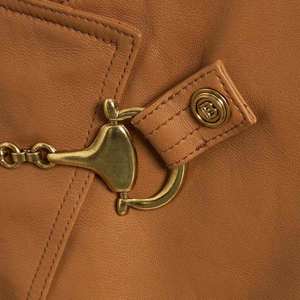 Jupe plissée en cuir d'agneau véritable pour femme, denim avec décoration de paillettes, respirante, collection automne - Product Image 3