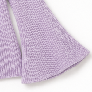 Suéter de Punto Acanalado 100% Algodón para Mujer, Cuello Redondo, Mangas Largas Acampanadas, Corte Ajustado, Informal, Otoño Invierno, OEM ODM 12GG - Product Image 6