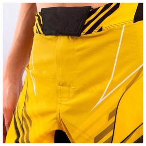 Yellow No Gi BJJ MMA <b>Shorts</b> Ripstop 4-Way Stretch <b>Grappling</b> Training <b>Shorts</b> Breathable Quick Dry Fighting Wear - Product Image 6