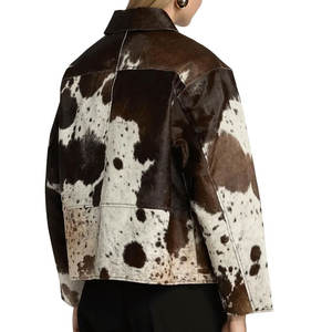 Chaqueta de Cuero con Pelo de Vaca Auténtico, Material Natural Suave y Duradero, Prenda Exterior Elegante y Genuina, Diseño Cómodo y Moderno - Product Image 2