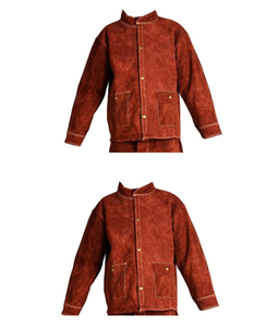 Traje de Soldadura Resistente al Calor y a las Llamas, de Cuero Vacuno Marrón, Marca Swelder, para Soldadores - Product Image 3