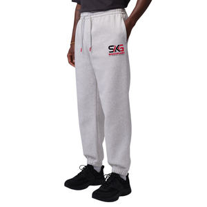 Men Gray Jogger Pants Sweatpants <b>Elastic</b> <b>Waist</b> Drawstring Casual Tracksuit <b>Trousers</b> - Product Image 2