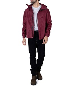 Veste à capuche imperméable pour homme, couleur bordeaux, vêtements de sport d'extérieur avec poches zippées, style streetwear, manteau en toile, qualité industrielle - Product Image 3