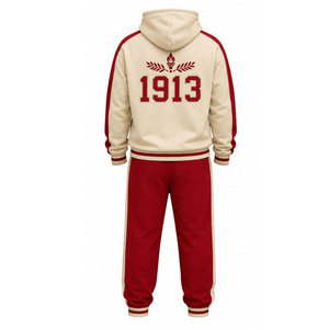 Delta Sigma Theta DST Tracksuit Set Red <b>White</b> Hooded Two Piece Casual Outfit 1913 Printed Cotton Sweatshirt <b>Pants</b> - Product Image 3
