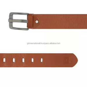 Ceinture en cuir véritable marron beige pour homme, élégante et faite à la main, idéale pour les jeans ou les pantalons, parfaite pour un usage quotidien. - Product Image 1