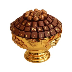 Bol à chocolat en métal fait main au design fabuleux, élégant bol doré, bol de service pour desserts, pour événements spéciaux, fournisseur en gros - Product Image 4