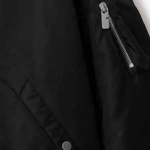 Chaqueta Bomber con Capucha para Hombre, con Ribete de Cuero Sintético, Cuello Alto, Tela de Lona, Transpirable y Ecológica, Diseño Urbano - Product Image 5