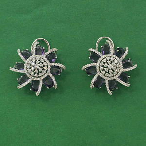 Chandelier <b>Earrings</b> Cubic Zirconia <b>Tops</b> With Rhodium Plating 443955 - Product Image 6