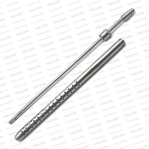Tube d'aspiration Poole 22 cm 10 mm, tube d'aspiration chirurgical abdominal, aspirateur multi-trous, canule d'évacuation des fluides chirurgicaux par Vaslcare - Product Image 2