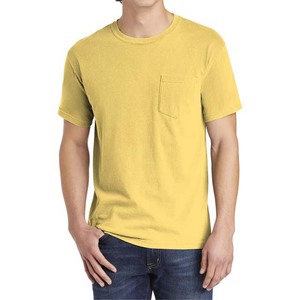 Men's Breathable Plain <b>T</b>-<b>Shirts</b> Manufacturer Cotton Polyester <b>T</b>-<b>Shirt</b> Wholesale Men's Summer Round <b>Collar</b> <b>T</b> <b>Shirts</b> Yellow Color - Product Image 4