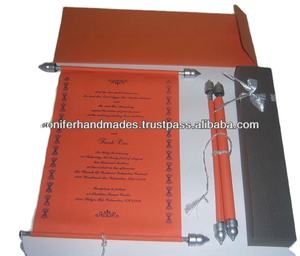 กระดาษขอบฝาปิดสั่งทําพิเศษสีเบจ มีการปั๊มฟอยล์ เหมาะสําหรับขายต่อด้วยเครื่องเขียนงานแต่งงาน - Product Image 4