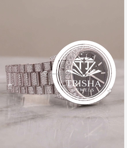 Reloj de Lujo Hip Hop de Acero Inoxidable con Diamantes de Moissanita Totalmente Cubiertos - Product Image 2