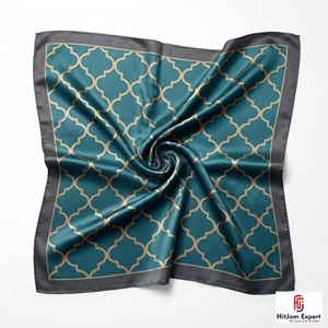 Premium Custom <b>Printed</b> Short Scarf Fabric OEM ODM White Label Textile Manufacturer for Fashion <b>Accessories</b> Export - Product Image 2