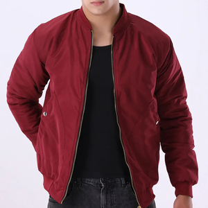 Men Classic Maroon Satin Bomber <b>Jacket</b> Zipper Up Shiny Silk Flight <b>Jacket</b> Lightweight Casual Slim Fit Outerwear Burgundy Soft - Product Image 3