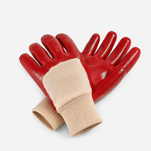 Guantes de Protección Laboral Recubiertos de PVC de Una y Dos Líneas, Guantes Gruesos de Lona con Recubrimiento de PVC, Guantes Largos - Product Image 6