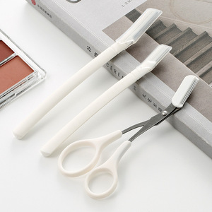 Portable Eyebrow <b>Trimmer</b> Set Women Brow Shave Razor Easy Use Makeup Tool for Facial Hair Removal - Product Image 1