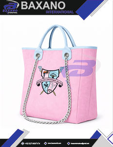 Bolsa de Lona Resistente Gamma Phi Delta Sorority, Color Rosa Claro y Azul Claro, con Correa de Cadena, Gran Capacidad, Alta Calidad, Bolsa de Moda GPD - Product Image 5