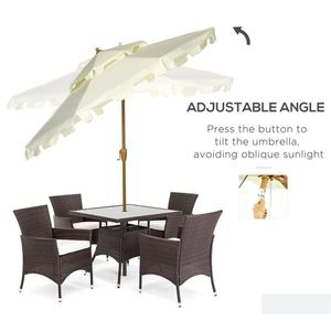 Patio Umbrella and Base Set for Outdoor Entertaining - Product Image 3