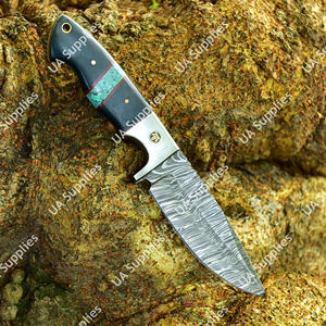 Couteau à lame fixe en acier Damas fait main, personnalisé, vente en gros, OEM/ODM, pour la chasse, le camping, la survie, la pêche, le bricolage - Product Image 2