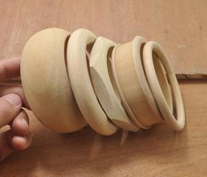 Elegante Brazalete de Madera Hecho a Mano, Joyería Rústica Étnica, Accesorio de Muñeca, Regalo de Moda Boho, MN Exports, Fiesta Cristiana - Product Image 1