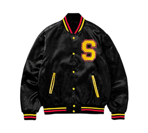 Veste universitaire personnalisée brodée pour hommes, de qualité supérieure, en polyester solide, résistante aux taches, pour l'extérieur. - Product Image 5
