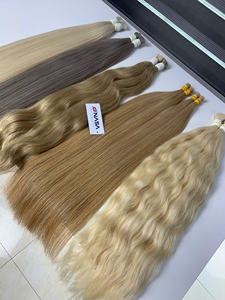 Extensions de cheveux bruts vietnamiens Extension de cheveux humains bruts en vrac avec des cheveux vierges de style vague Grade 100 grammes couleur claire 55cm - Product Image 6