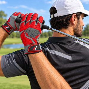 Customized Color and Logo Printed High Quality Golf Glove Embroidery Logo OEM Premium Quality Golf Training Gloves For Men - Product Image 4