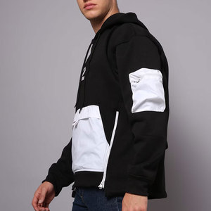 Sweat-shirt à capuche surdimensionné pour homme, imprimé noir et blanc, décontracté, pour l'automne - Product Image 2