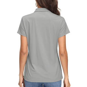 เสื้อเชิ้ตผู้หญิงลำลองสีเทาอ่อนชมพูอ่อน ตัดเย็บตามสั่งสำหรับฤดูร้อน แห้งเร็ว ป้องกันแสงแดด ผ้าฝ้าย 100% ระบายอากาศได้ดี - Product Image 2