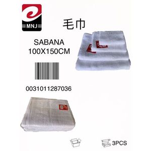 Ensemble de serviettes de bain SABANA blanches, taille 100x150 - Product Image 3