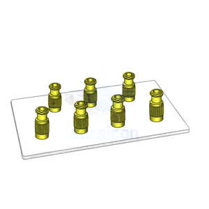 Adaptateur de transfert de liquide de précision, longueur 3 cm / 1-1/4 pouces, finition dorée, connecteur de transfert de liquide de précision, seringue réutilisable en acier inoxydable - Product Image 1