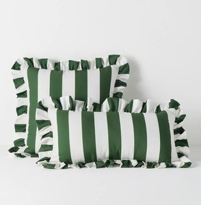 100% Cotton Ruffle Cushion Covers Decorative Boho Farmhouse Frill Throw Pillow Covers for Sofa Living Room - Product Image 1