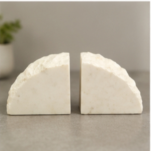Porte-livres Blanc Banswara, Sculpture Décorative Moderne pour la Maison, Forme Irrégulière, Surface Polie - Product Image 3