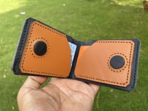 Slim Genuine Leather Vintage Style Protection Folding <b>Money</b> <b>Clip</b> <b>Wallet</b> for Unisex - Product Image 1